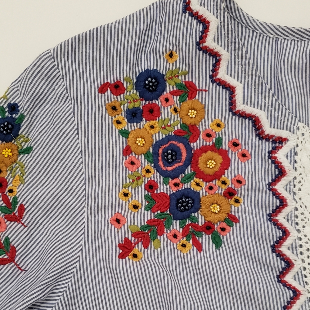 Philosophy Embroidered Dress With Bell Sleeves - Picture 6 of 12
